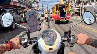 Thailand  Phuket Scooter Driving to Patong Beach 4K