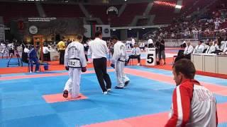 Evgeny Otsimik (Rus) v Hasan Pulatov (Uzb) -57kg Male Sparring Round 2. ITF World Championships 2013