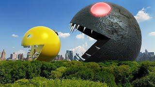 PACMAN vs Black Monster PACMAN in Real Life