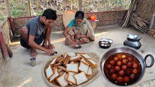 BREAD GULAB JAMUN – Delicious Homemade Sweet Recipe, Prepare By Rural Mother and Son