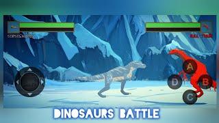 Dinosaurs battle fight