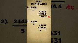 Vedic Maths Awesome Trick To Divide By 5! #vedicmaths