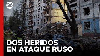 Ataque ruso destruyó un edificio en Zaporiyia y dejó dos heridos