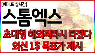 [스톰엑스코인 전망] 초대형 해외찌라시 터졌다 외신 1$ 목표가 제시 #스톰엑스코인 #스톰엑스