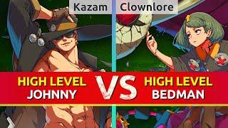 GGST ▰ Kazam (Johnny) vs Clownlore (Bedman). High Level Gameplay