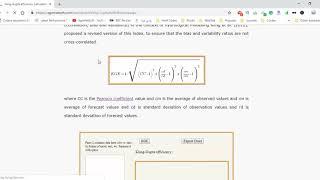 Online Calculator of Kling-Gupta efficiency by Excel Data