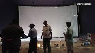 Largest cinema screen in India installation by Spectro screen