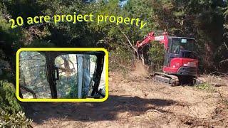 EP #1 20 acre project property clearing land for new driveway & home site
