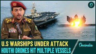 Shocking VIDEO: Houthis Hit U.S Warships Near Yemen| American Aircraft Carrier Attacked