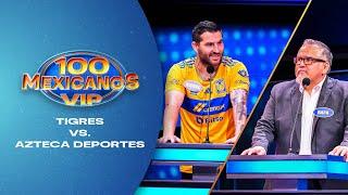 ¡Tiro futbolero! Azteca Deportes vs. jugadores de los Tigres | 100 Mexicanos VIP