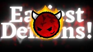 TOP 5 EASIESTS DEMONS FOR BEGGINERS IN GEOMETRY DASH [2.11] (Easy Demons)