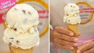 HELADO DE RON CON PASAS | POSTRE SIN HORNO | QUIERO CUPCAKES