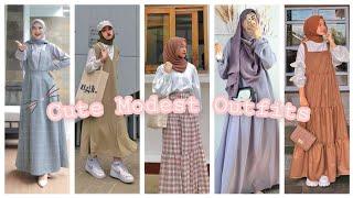 ootd hijab syari korean style || Cute modest hijab /Outfits ideas || hijab Outfits inspo 2022