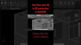 Civil Floor Plan 2D to 3D in AutoCAD. #civilplanning #homeplan #mecharch #3dplan #trendingsongs