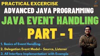 Event Handling in Java | Delegation Event Model | Event Classes | Java Listener Interfaces | PART 1