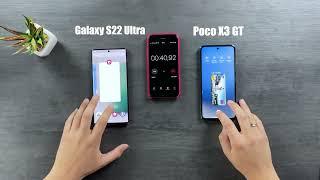 Galaxy S22 Ultra vs Poco X3 GT Speed Test