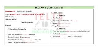 DIP3L7 IELTS LISTENING NOTES FOR HOLIDAY TRAVEL INFORMATION EXAMPLE WILL EMA #ehjagraon