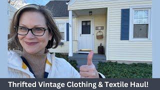 Thrifted Vintage Clothing & Textile Haul!