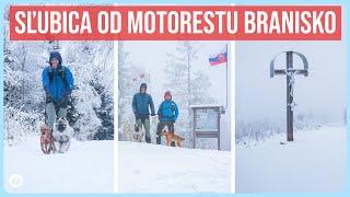 Sľubica od motorestu Branisko v zime