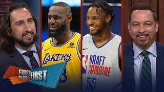 Lakers draft Bronny James 55th overall, is skepticism warranted? | NBA | FIRST THINGS FIRST