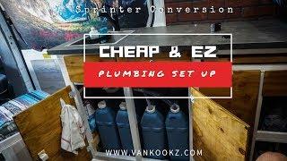 DIY Camper Van Conversion | Cheap and Easy Plumbing System | Quiet Sink Pump Secret