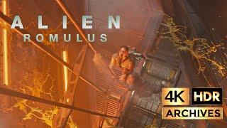 Alien: Romulus [ 4K - HDR ] Zero Gravity Acid Scene (2024)