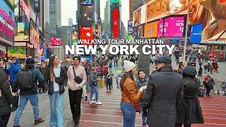 NEW YORK CITY TRAVEL 117 - WALKING TOUR MANHATTAN 7th Avenue, Times Square, Broadway, 34th Street 4K