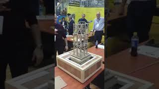 Earthquake proof building model on shake table