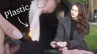 How to tell what clothes are made of (by lighting them on FIRE) 