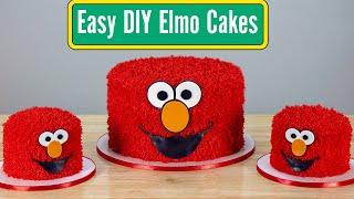 Elmo Birthday Cake - Matching Smash Cakes