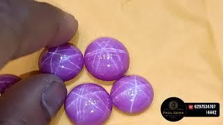 Star Ruby || Natural certified start ruby || fantastic quality of ruby star gems stone || Paul Gems