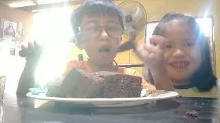 making chocolate banana cake with the kids