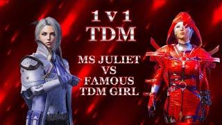 1 v 1 TDM  MS JULIET YT VS Famous Pubg girls  | No Hate | Frendly Match