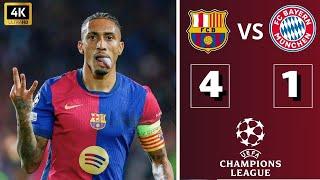 ملخص مباراة برشلونة وبايرن ميونخ 4-1  دوري ابطال اوروبا 2025   تعليق حفيظ دراجي - 4K