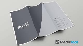 Tri Fold Brochure Mockup Template - Demonstration
