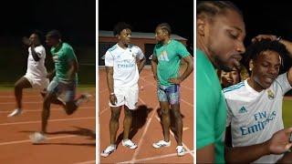 Noah Lyles vs iShowSpeed in a 50-Yard Dash - Full highlights