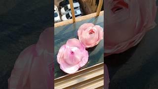 DIY tissue paper flower| flower with tissue paper| crafty hacks| diy hacks| #shorts #diy #flowers