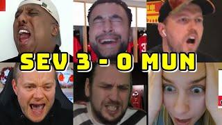 BEST COMPILATION | SEVILLA VS MAN UNITED 3-0 | LIVE WATCHALONG REACTIONS | REACCIÓN | FANS CHANNEL