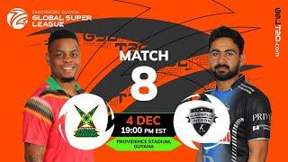 LIVE | Match 8 | Guyana Amazon Warriors vs Rangpur Riders| GSL 2024