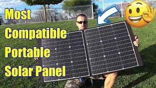 Best and Most Compatible 100W Portable Solar Panel for Power Station ZOUPW 100W 9BB Ultralight