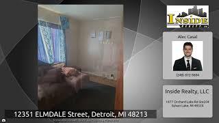 12351 Elmdale St.  Detroit, MI 48213