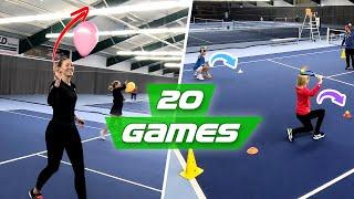 20 TENNIS FUN GAMES: Great New Ideas For Special Lessons 