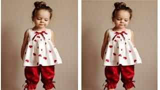 Baby frock/Baby Top And Pant Cutting And Stitching/Baby Frock With capri/Designer Frock With Capri