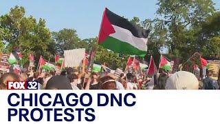 Protesters gather at Union Park on day 3 of DNC