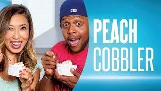 Easy Peach Cobbler Recipe ft. FitMenCook & Blogilates