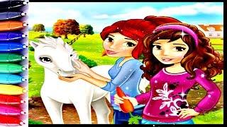 Lego Friends Mia and Olivia Coloring Book Pages Fun Art Speed Coloring Video