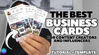 The BEST Business Cards For Influencers & Content Creators | Instagram Canva Tutorial + Template