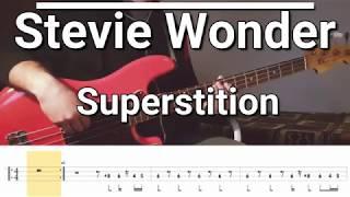 Stevie Wonder - Superstition (Bass Cover) TABS