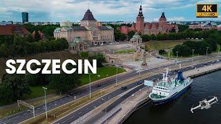 Szczecin z drona | wały Chrobrego | filharmonia szczecin | hanza tower | dji mini 3 | lato 2024 | 4k