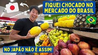 Japonês chocado no supermercado no Brasil